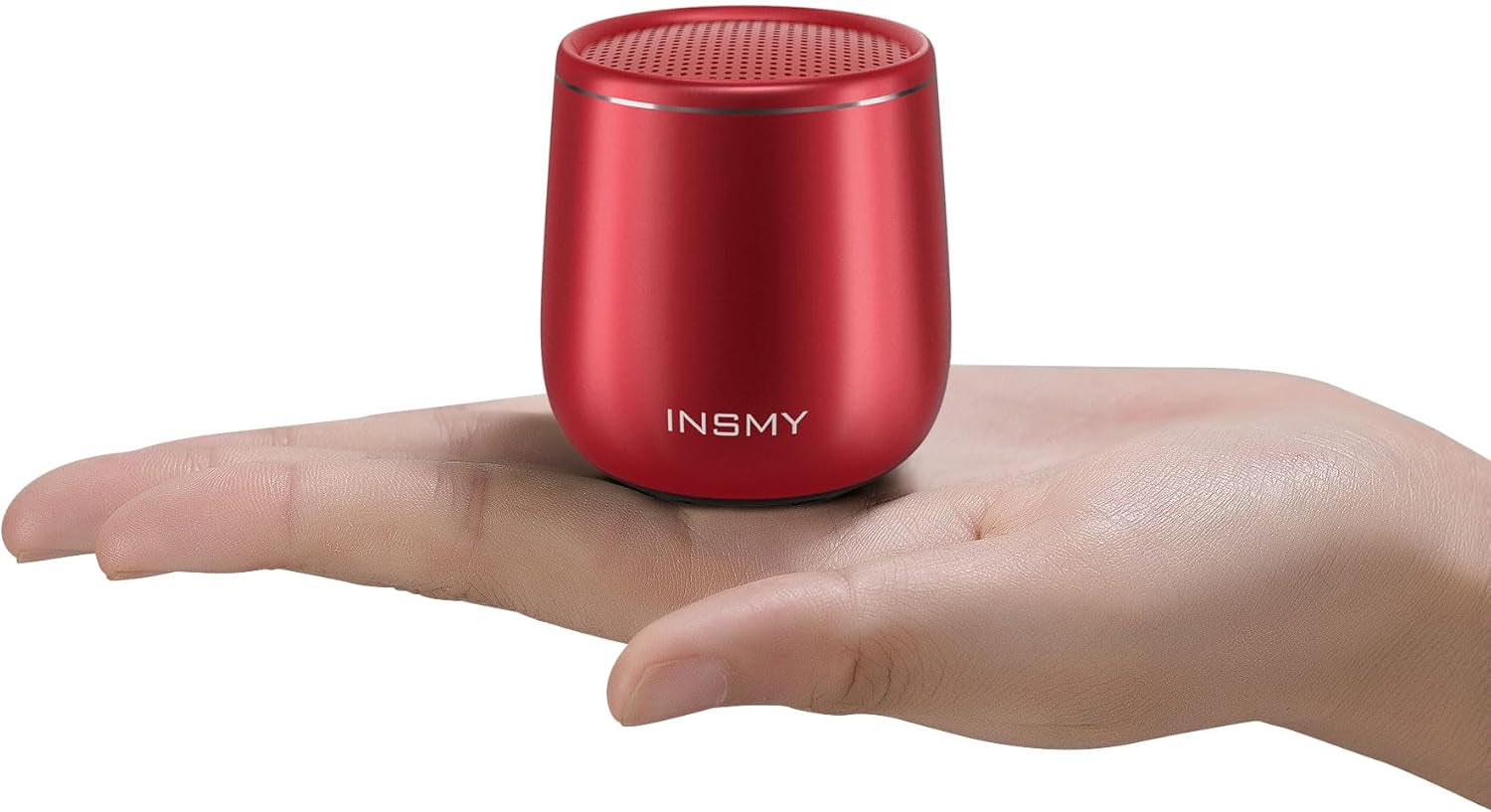 Small Bluetooth Speaker, Waterproof Mini Portable Wireless Speaker, Punchy Bass Rich Audio Stereo Pairing, Handheld Pocket Size, Built in Mic for Hiking Biking Gift Laptop Tablet (Red)
