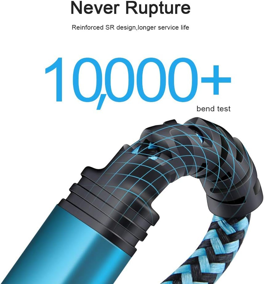 Type C Samsung Fast Charging Cable for Galaxy S26 S25 S24 Ultra A17 A16 A15 A56 A36 A14 5G Z Fold7 Fold6 Flip7 Flip6 Iphone 17E 17 16E 16 Pro Max, 5Pack 6FT Braided USB C Android Auto Car Charger Cord